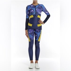 adidas by Stella McCartney Techfit Tee T-Shirt Active-wear Top Navy Blue Size L.
